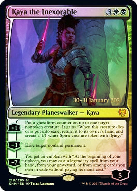 Kaya the Inexorable [Kaldheim Prerelease Promos] MTG Single Magic: The Gathering | Red Claw Gaming