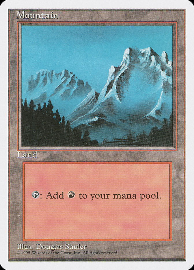 Mountain (Snow Top / Highest Point on Right) [Fourth Edition] MTG Single Magic: The Gathering | Red Claw Gaming