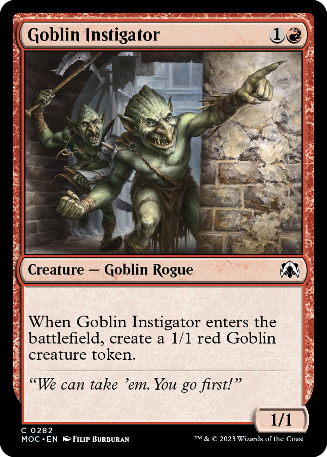 Goblin Instigator [March of the Machine Commander] MTG Single Magic: The Gathering | Red Claw Gaming
