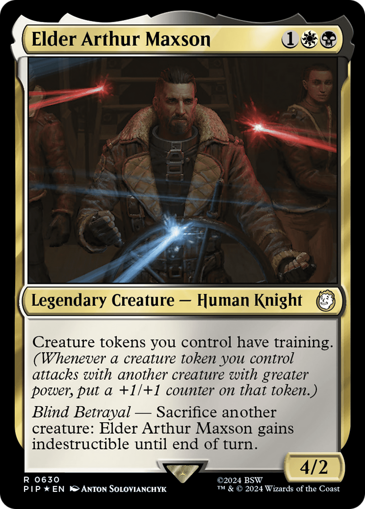 Elder Arthur Maxson (Surge Foil) [Fallout] MTG Single Magic: The Gathering | Red Claw Gaming