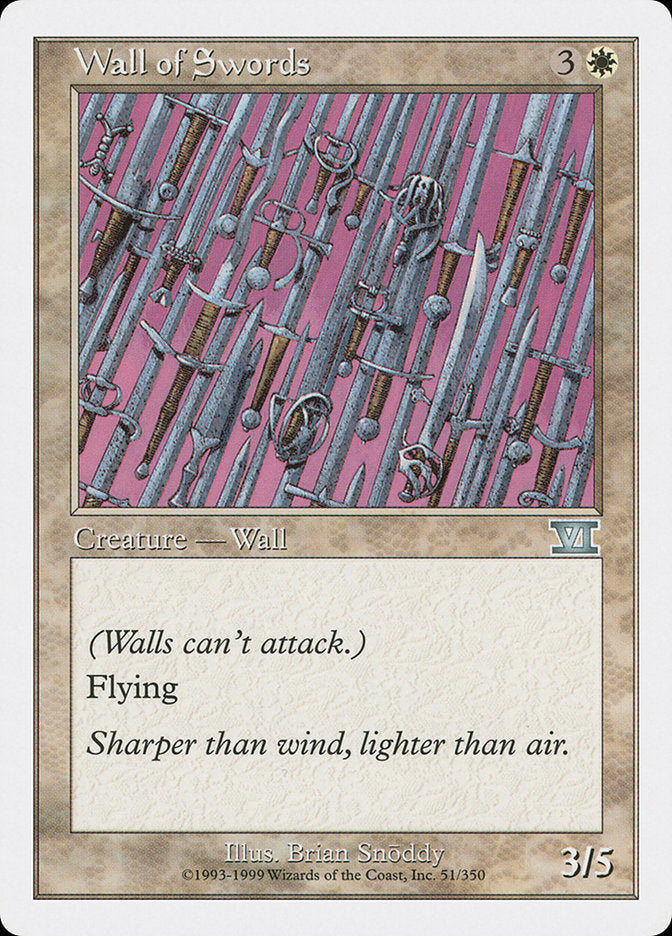 Wall of Swords [Classic Sixth Edition] MTG Single Magic: The Gathering | Red Claw Gaming