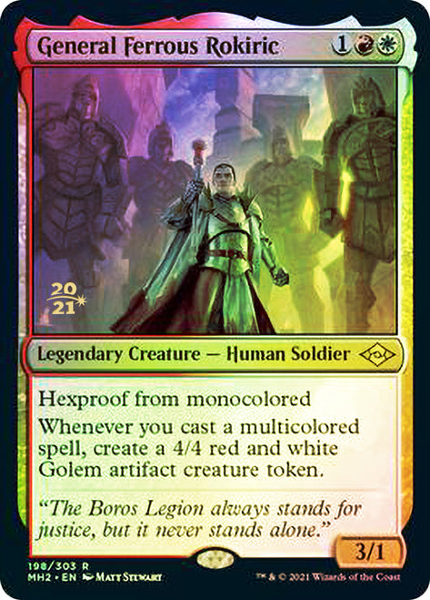 General Ferrous Rokiric [Modern Horizons 2 Prerelease Promos] MTG Single Magic: The Gathering | Red Claw Gaming