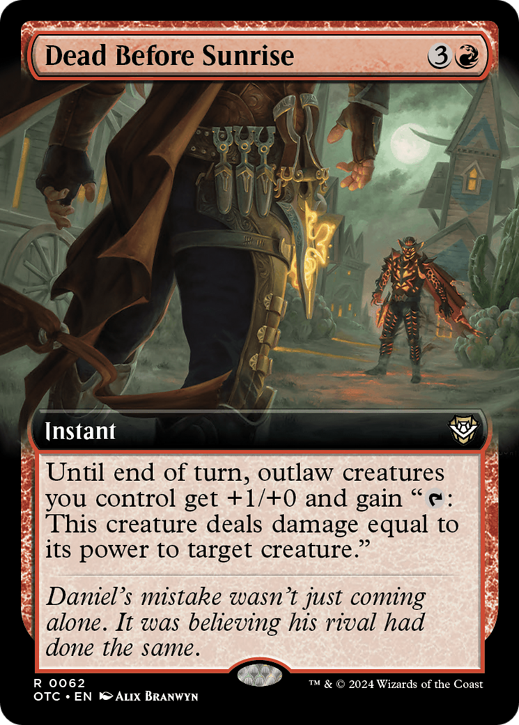 Dead Before Sunrise (Extended Art) [Outlaws of Thunder Junction Commander] MTG Single Magic: The Gathering | Red Claw Gaming