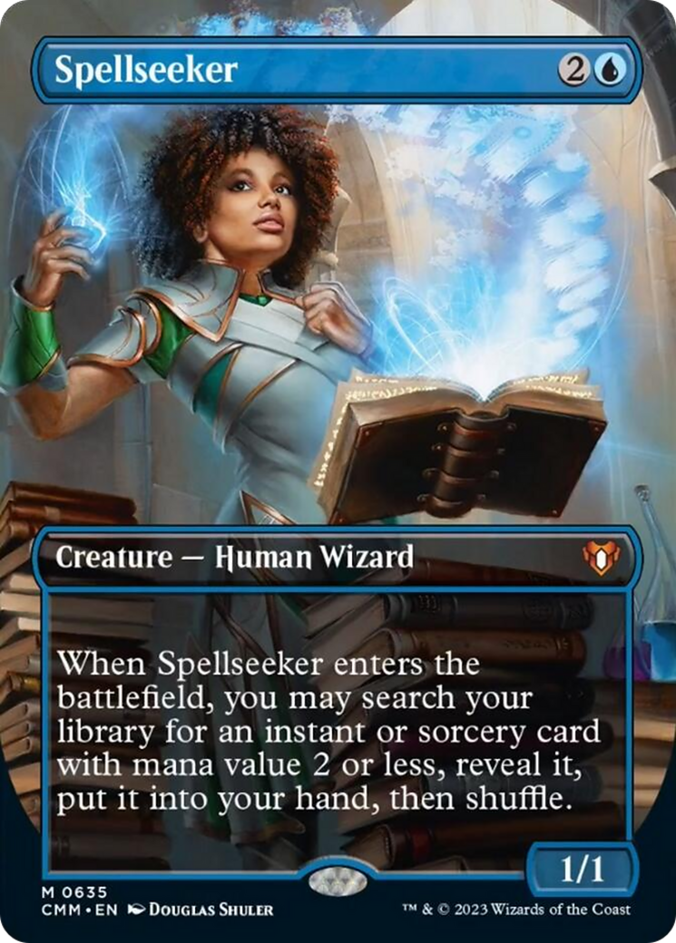 Spellseeker (Borderless Alternate Art) [Commander Masters] MTG Single Magic: The Gathering | Red Claw Gaming