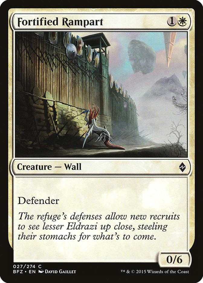 Fortified Rampart [Battle for Zendikar] MTG Single Magic: The Gathering | Red Claw Gaming