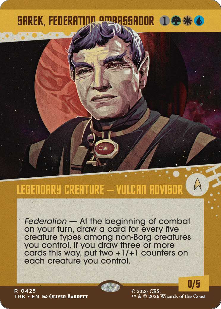 Sarek, Federation Ambassador (Showcase) [Star Trek] MTG Single Magic: The Gathering | Red Claw Gaming