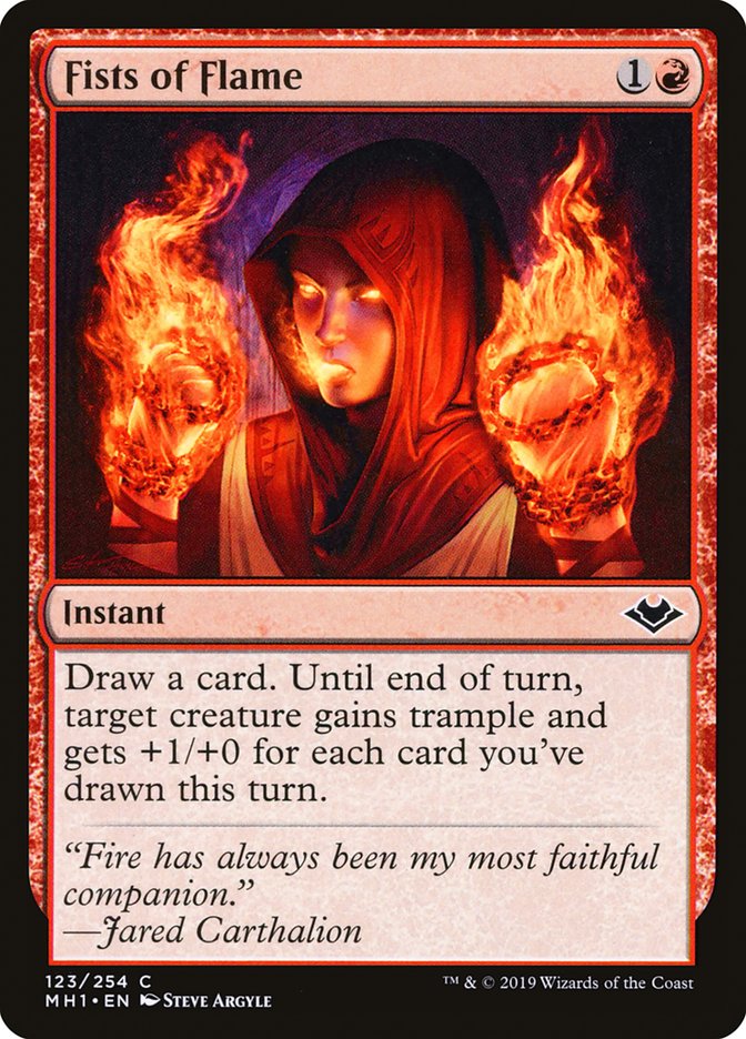 Fists of Flame [Modern Horizons] MTG Single Magic: The Gathering    | Red Claw Gaming