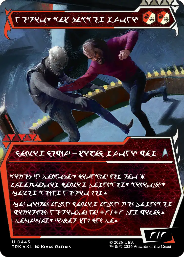Worf, Honor-Bound Warrior (Showcase) (0445) (Klingon) [Star Trek] MTG Single Magic: The Gathering | Red Claw Gaming