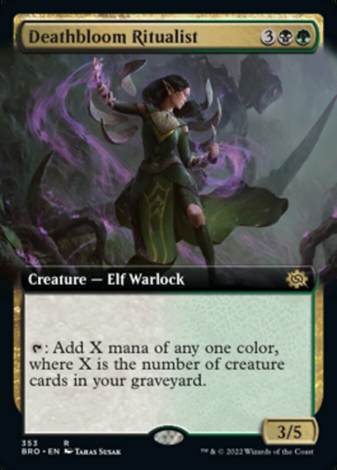 Deathbloom Ritualist (Extended Art) [The Brothers' War] MTG Single Magic: The Gathering | Red Claw Gaming
