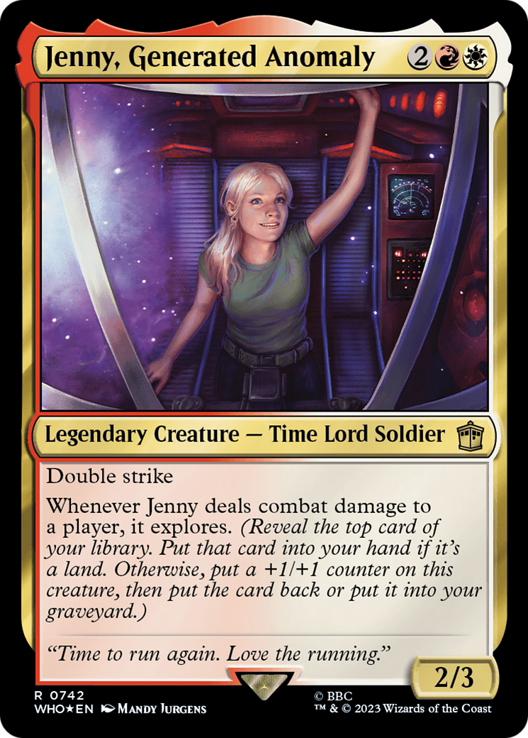 Jenny, Generated Anomaly (Surge Foil) [Doctor Who] MTG Single Magic: The Gathering | Red Claw Gaming