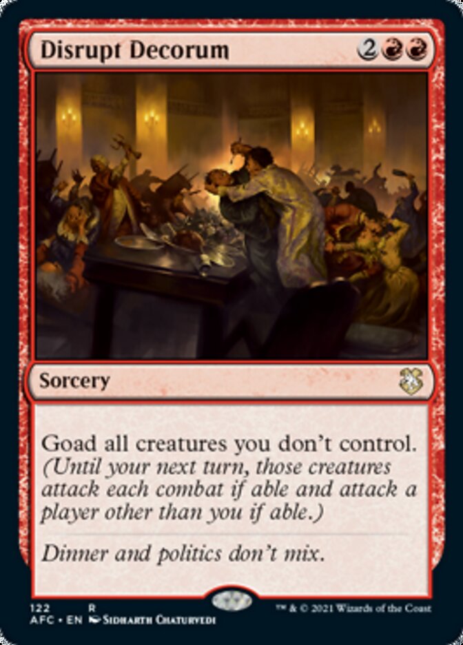 Disrupt Decorum [Dungeons & Dragons: Adventures in the Forgotten Realms Commander] MTG Single Magic: The Gathering | Red Claw Gaming