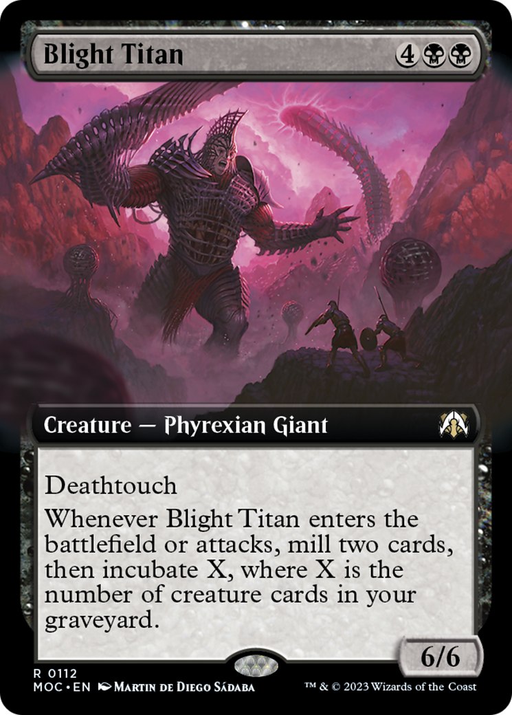 Blight Titan (Extended Art) [March of the Machine Commander] MTG Single Magic: The Gathering | Red Claw Gaming