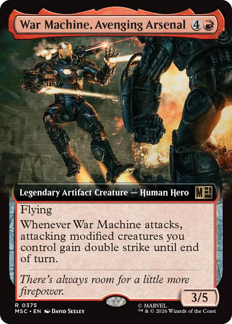 War Machine, Avenging Arsenal (Extended Art) [Marvel Super Heroes Commander] | Red Claw Gaming