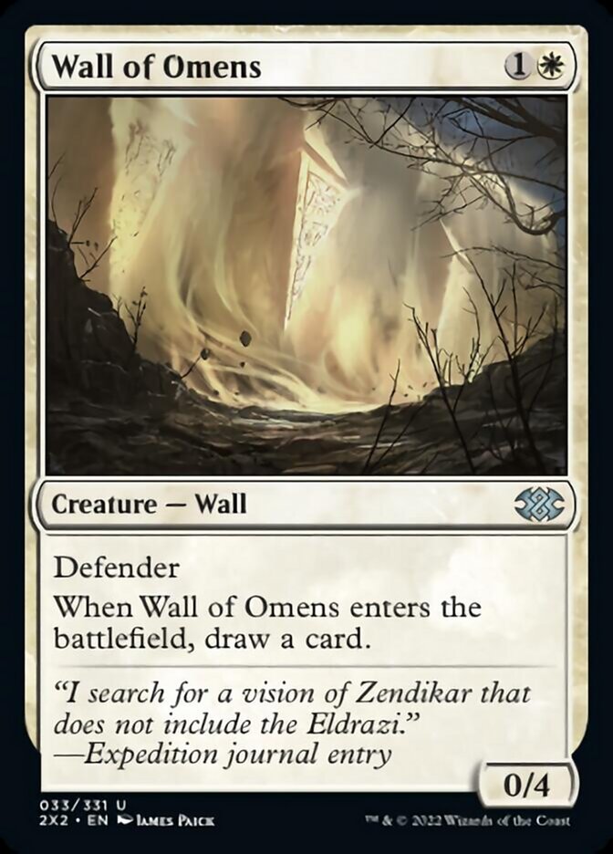 Wall of Omens [Double Masters 2022] MTG Single Magic: The Gathering    | Red Claw Gaming