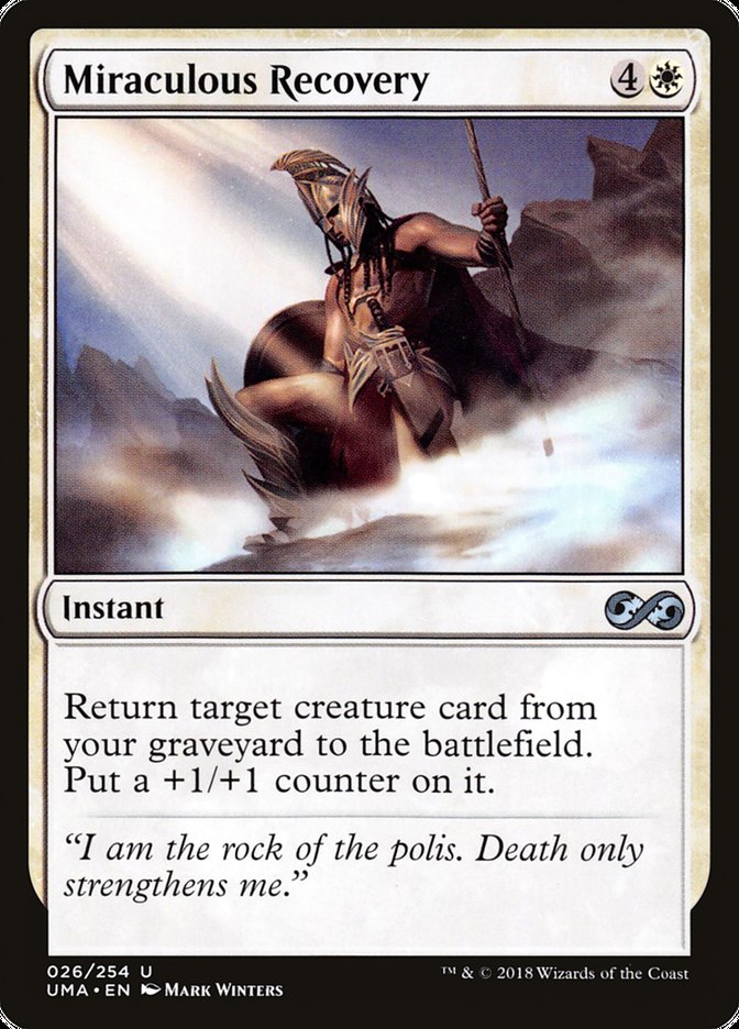 Miraculous Recovery [Ultimate Masters] MTG Single Magic: The Gathering | Red Claw Gaming