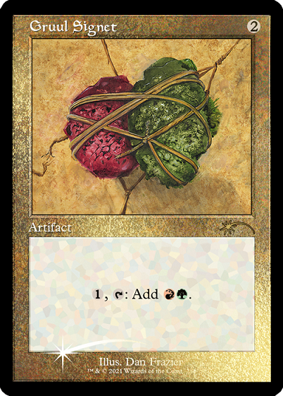 Gruul Signet (Retro) (Foil Etched) [Secret Lair Drop Series] MTG Single Magic: The Gathering | Red Claw Gaming
