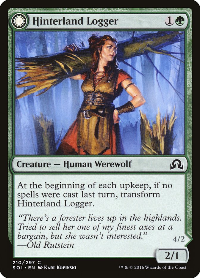 Hinterland Logger // Timber Shredder [Shadows over Innistrad] MTG Single Magic: The Gathering | Red Claw Gaming