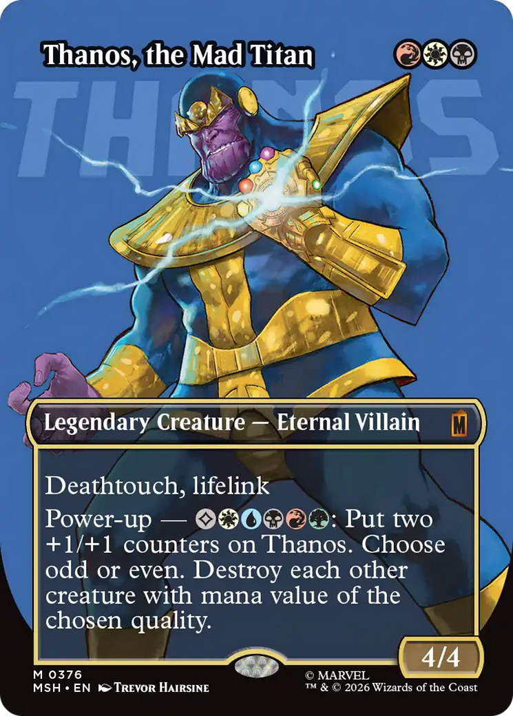 Thanos, the Mad Titan (Borderless) (0376) [Marvel Super Heroes] | Red Claw Gaming