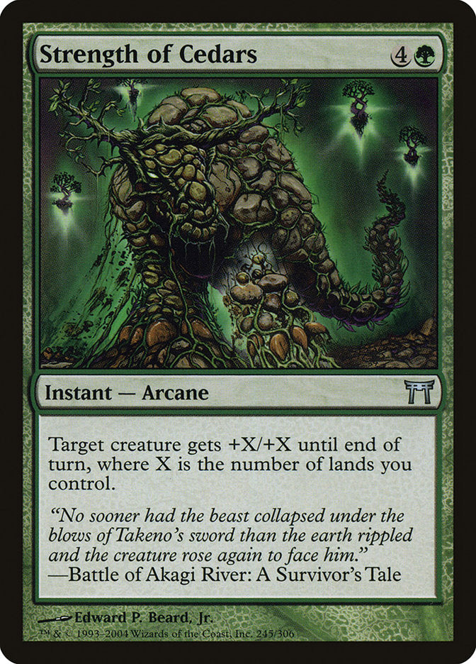 Strength of Cedars [Champions of Kamigawa] MTG Single Magic: The Gathering | Red Claw Gaming