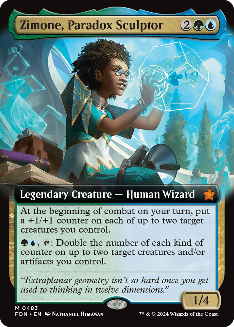Zimone, Paradox Sculptor (Extended Art) [Foundations] MTG Single Magic: The Gathering | Red Claw Gaming