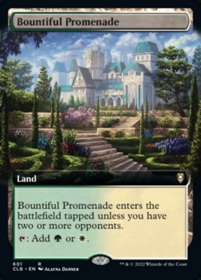 Bountiful Promenade (Extended Art) [Commander Legends: Battle for Baldur's Gate] MTG Single Magic: The Gathering | Red Claw Gaming
