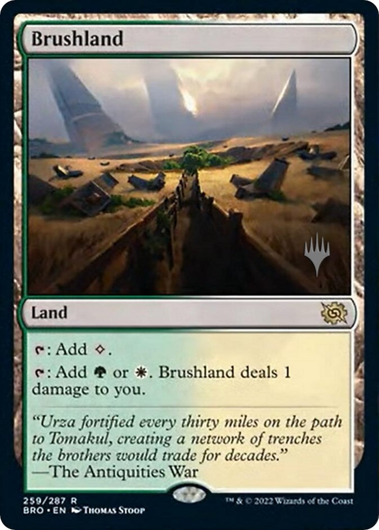 Brushland (Promo Pack) [The Brothers' War Promos] MTG Single Magic: The Gathering | Red Claw Gaming