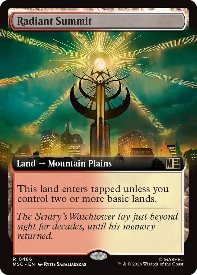 Radiant Summit (Extended Art) [Marvel Super Heroes Commander] | Red Claw Gaming