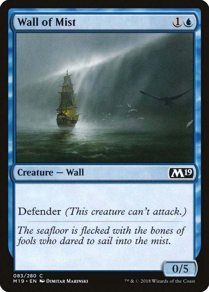 Wall of Mist [Core Set 2019] MTG Single Magic: The Gathering | Red Claw Gaming