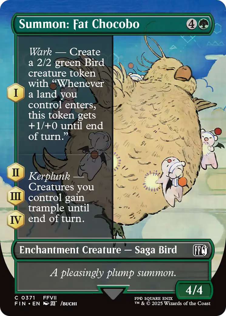 Summon: Fat Chocobo (Borderless) [FINAL FANTASY] MTG Single Magic: The Gathering | Red Claw Gaming