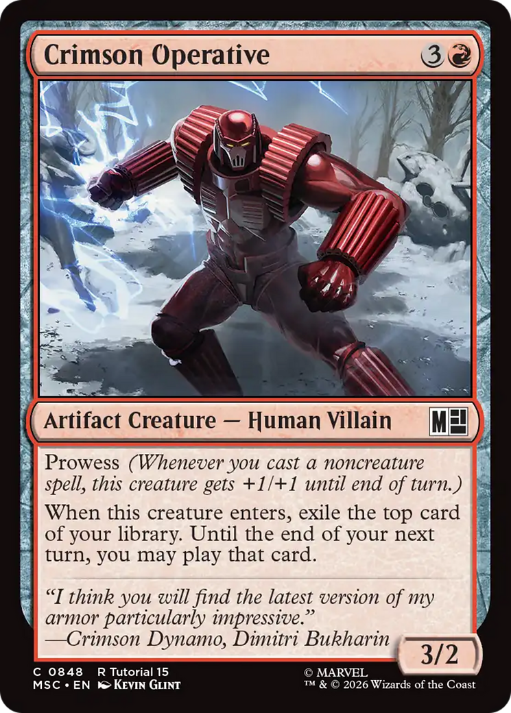 Crimson Operative [Marvel Super Heroes Commander] MTG Single Magic: The Gathering | Red Claw Gaming