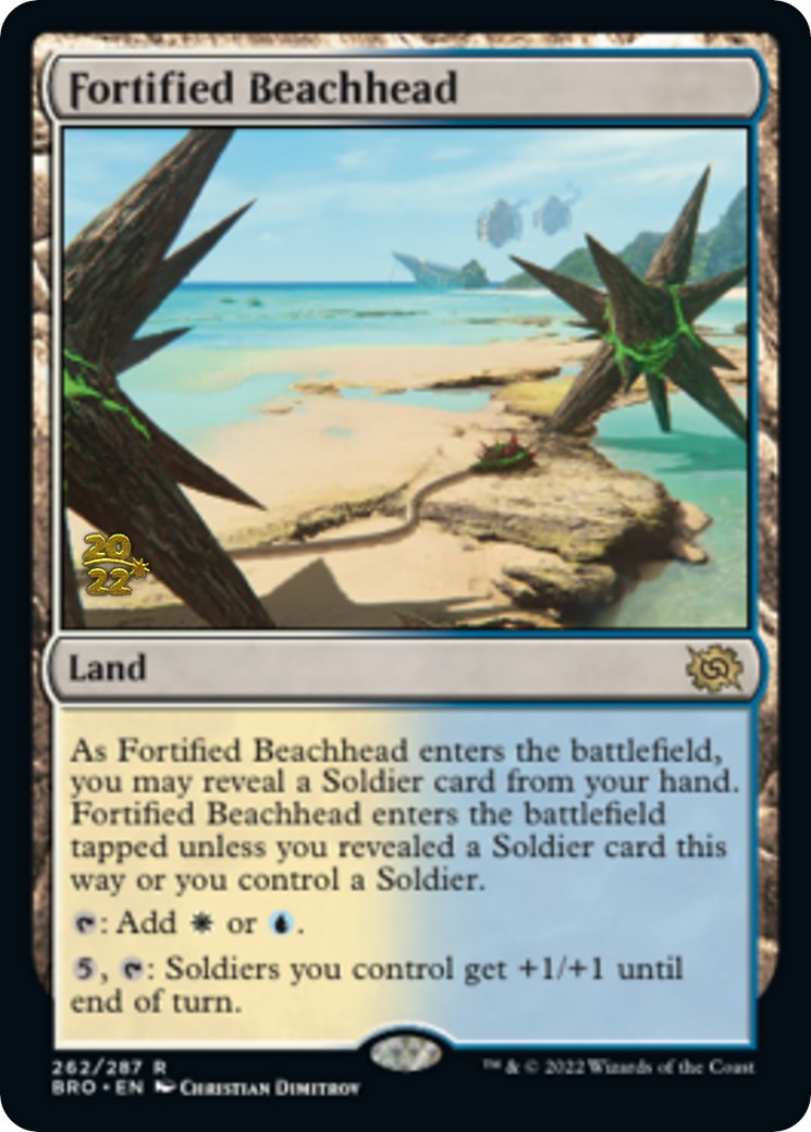 Fortified Beachhead [The Brothers' War Prerelease Promos] MTG Single Magic: The Gathering | Red Claw Gaming