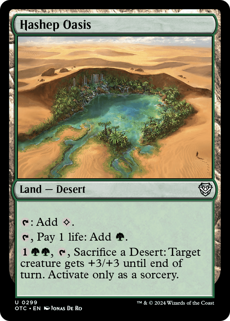 Hashep Oasis [Outlaws of Thunder Junction Commander] MTG Single Magic: The Gathering | Red Claw Gaming