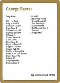 1996 George Baxter Decklist Card [World Championship Decks] MTG Single Magic: The Gathering | Red Claw Gaming