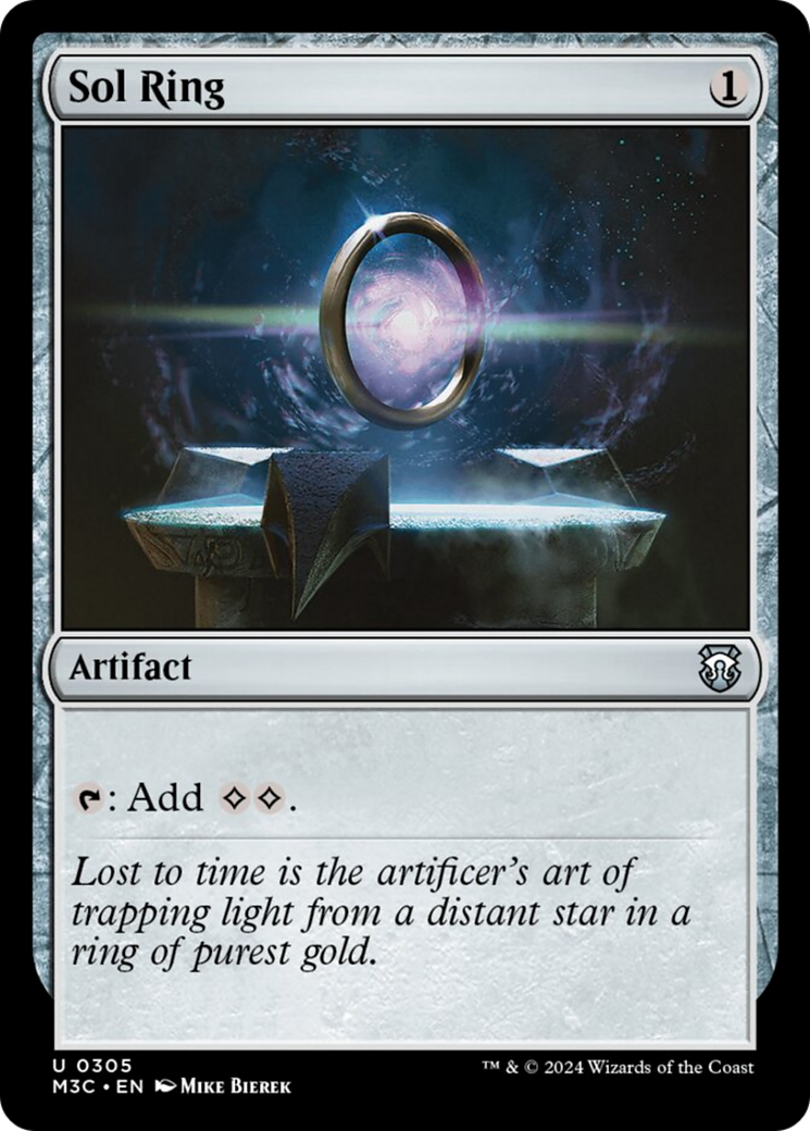 Sol Ring (Ripple Foil) [Modern Horizons 3 Commander] MTG Single Magic: The Gathering | Red Claw Gaming
