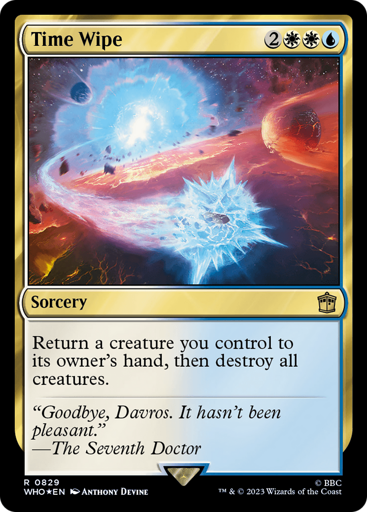 Time Wipe (Surge Foil) [Doctor Who] MTG Single Magic: The Gathering    | Red Claw Gaming