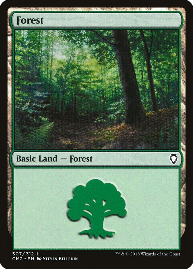 Forest (307) [Commander Anthology Volume II] MTG Single Magic: The Gathering | Red Claw Gaming