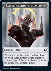 Dog Illusion // Zariel, Archduke of Avernus Emblem Double-Sided Token [Dungeons & Dragons: Adventures in the Forgotten Realms Tokens] MTG Single Magic: The Gathering | Red Claw Gaming