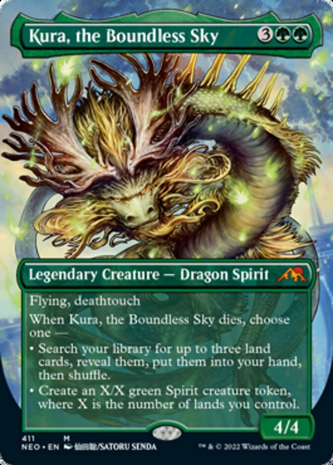Kura, the Boundless Sky (Borderless Alternate Art) [Kamigawa: Neon Dynasty] MTG Single Magic: The Gathering    | Red Claw Gaming