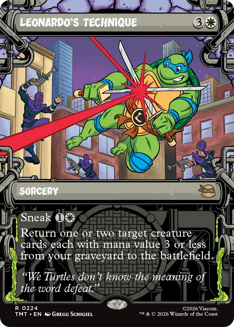 Leonardo's Technique (Showcase) [Teenage Mutant Ninja Turtles] MTG Single Magic: The Gathering | Red Claw Gaming