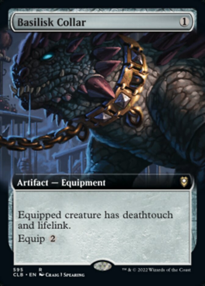 Basilisk Collar (Extended Art) [Commander Legends: Battle for Baldur's Gate] MTG Single Magic: The Gathering | Red Claw Gaming