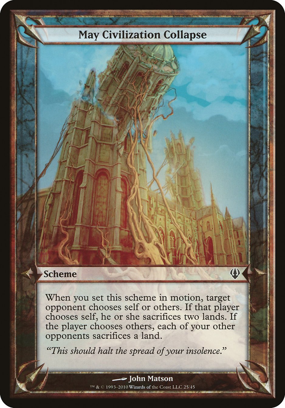 May Civilization Collapse (Schemes) [Archenemy Schemes] MTG Single Magic: The Gathering | Red Claw Gaming
