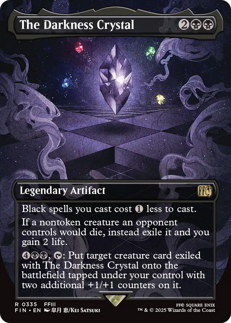 The Darkness Crystal (Borderless) [FINAL FANTASY] MTG Single Magic: The Gathering | Red Claw Gaming