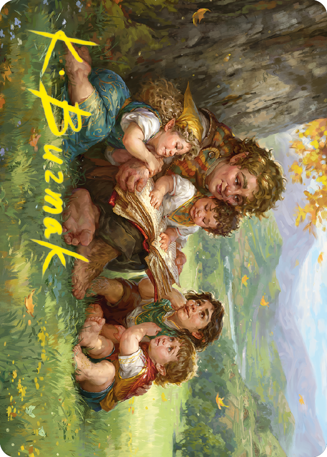 Samwise Gamgee Art Card (19/81) (Gold-Stamped Signature) [The Lord of the Rings: Tales of Middle-earth Art Series] MTG Single Magic: The Gathering | Red Claw Gaming