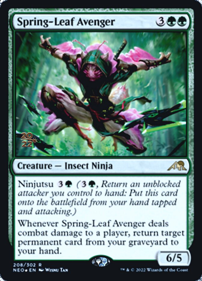 Spring-Leaf Avenger [Kamigawa: Neon Dynasty Prerelease Promos] MTG Single Magic: The Gathering | Red Claw Gaming