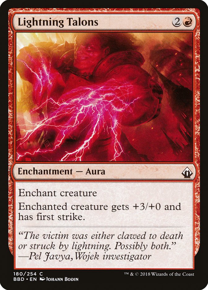 Lightning Talons [Battlebond] MTG Single Magic: The Gathering | Red Claw Gaming
