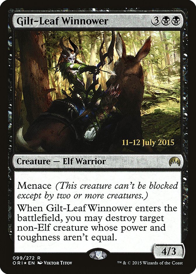 Gilt-Leaf Winnower [Magic Origins Prerelease Promos] MTG Single Magic: The Gathering | Red Claw Gaming