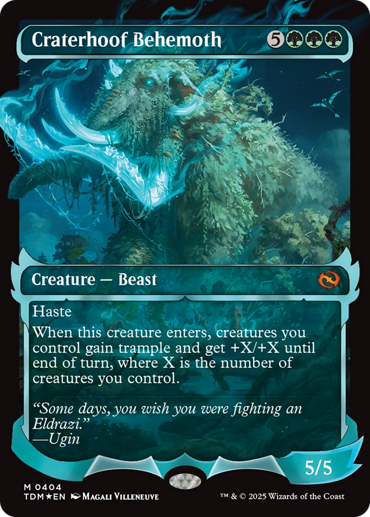 Craterhoof Behemoth (Showcase) [Tarkir: Dragonstorm] MTG Single Magic: The Gathering | Red Claw Gaming