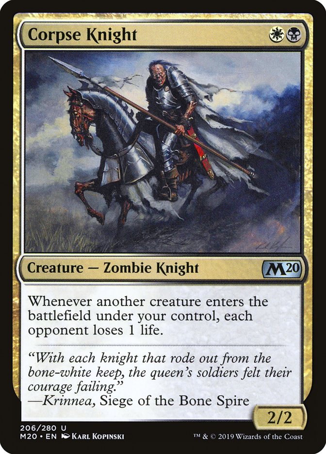 Corpse Knight (2/2) [Core Set 2020] MTG Single Magic: The Gathering | Red Claw Gaming