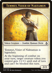 Temmet, Vizier of Naktamun // Zombie Double-Sided Token [Amonkhet Tokens] MTG Single Magic: The Gathering | Red Claw Gaming