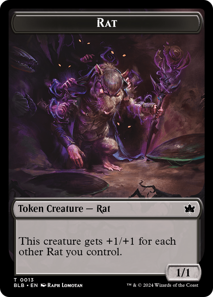 Rat // Splash Lasher Double-Sided Token [Bloomburrow Tokens] MTG Single Magic: The Gathering | Red Claw Gaming